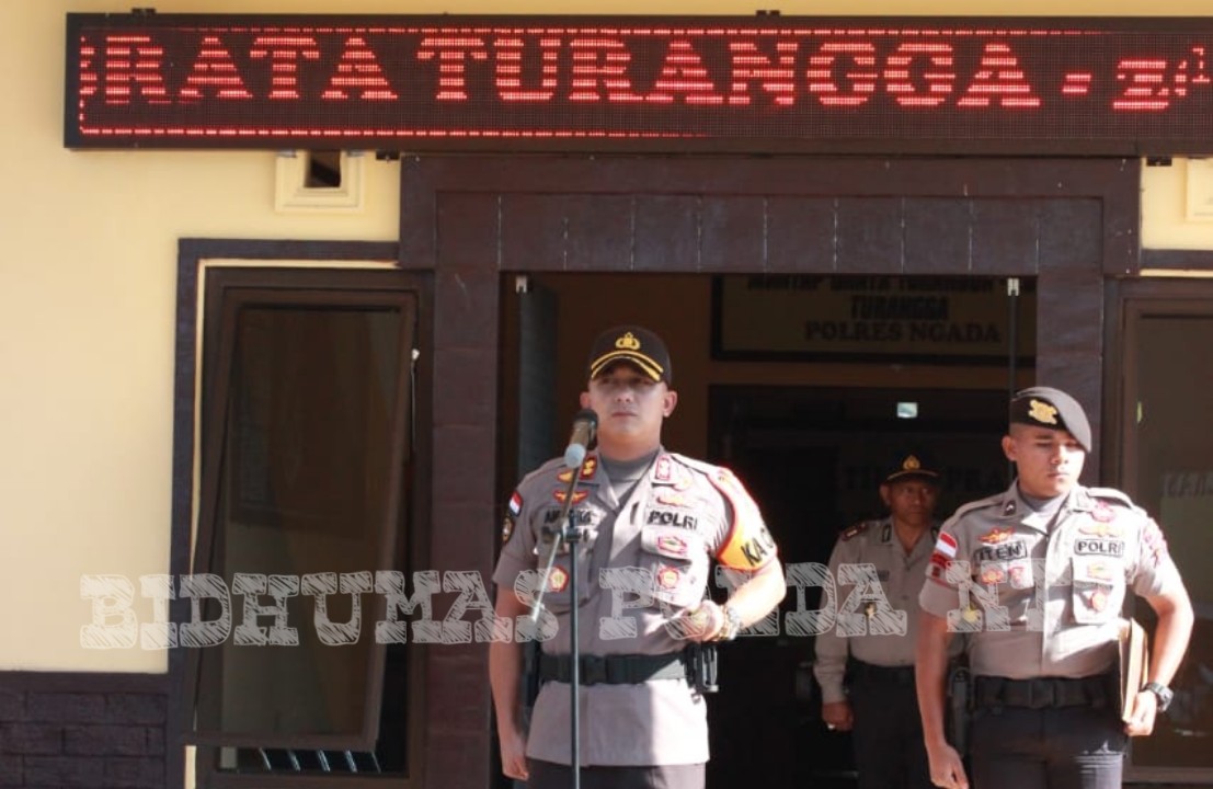 Dalam Rangka Pengamanan Paskah, Kapolres Ngads Pimpin Apel Gelar Pasukan Operasi Semana Santa Turangga 2019