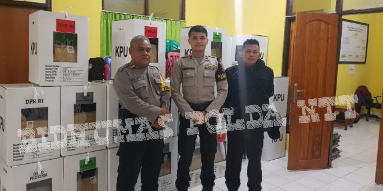 Personel TTS Lakukan Pengamanan dan Pengawalan Kotak Suara Pasca Pelaksanaan Pemilu 2019