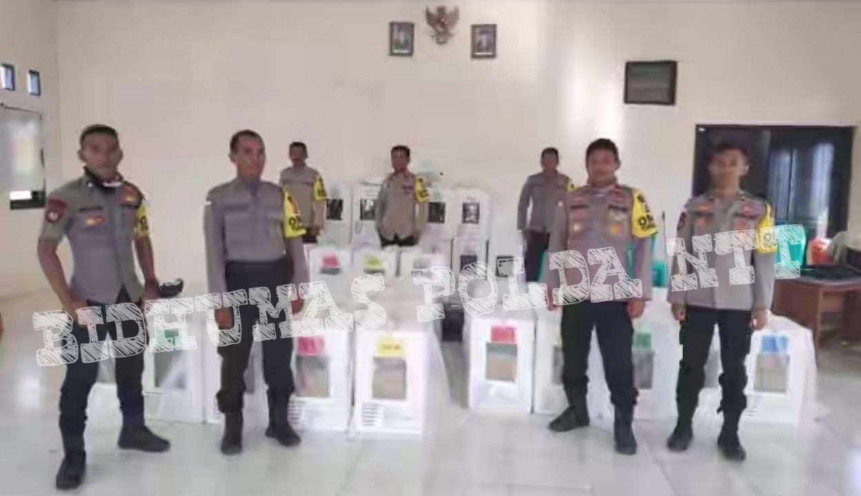 Personel Polres Belu Lakukan Pengamanan Melekat di Setiap Sekretariat PPK