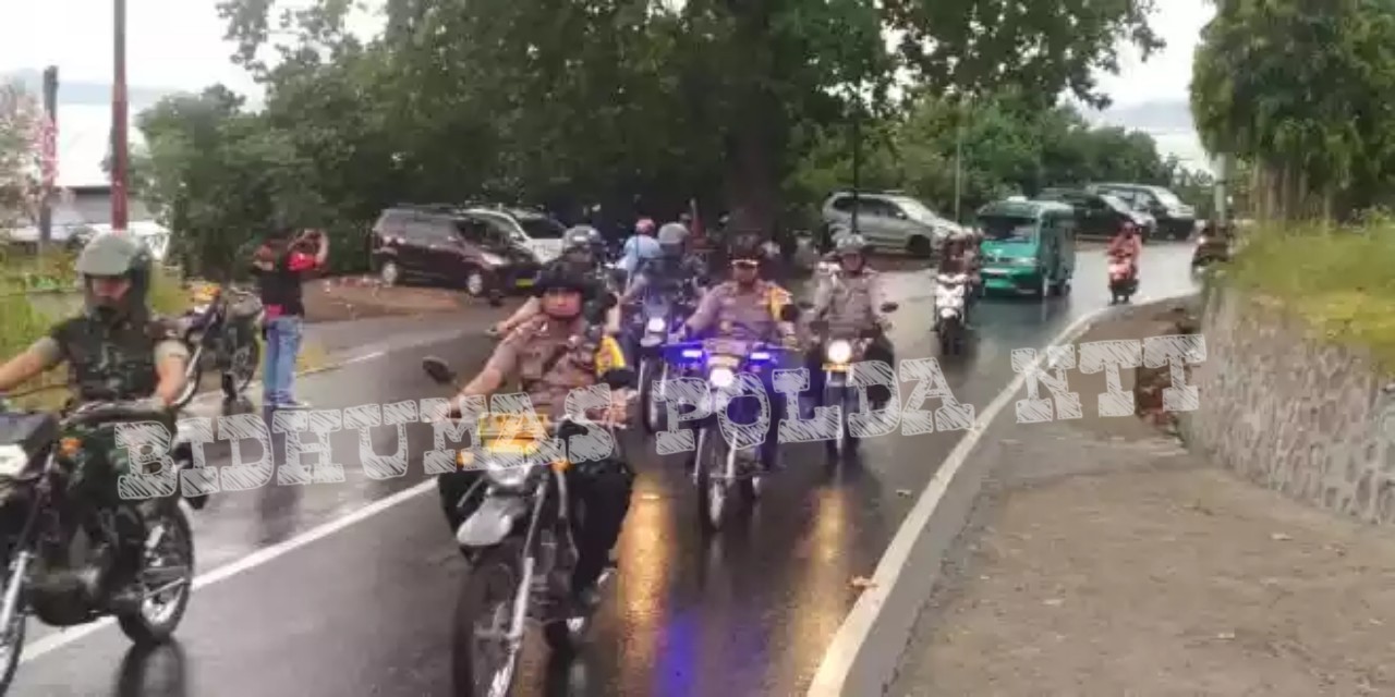 Gunakan Sepeda Motor, Kapolres Ende bersama Dandim 1602 Ende Lakukan Pengecekan Pengamanan PSU