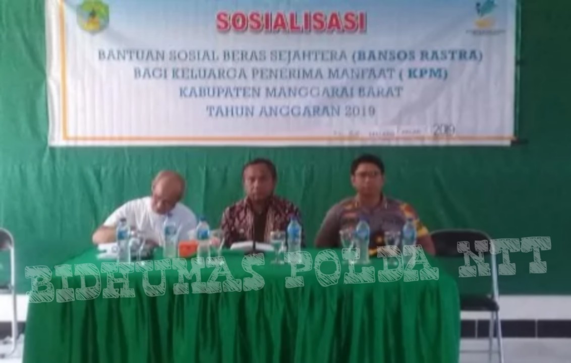 Sosialisasi Bansos Rastra, Kapolres Mabar Jadi Pembicara Bagi KPM