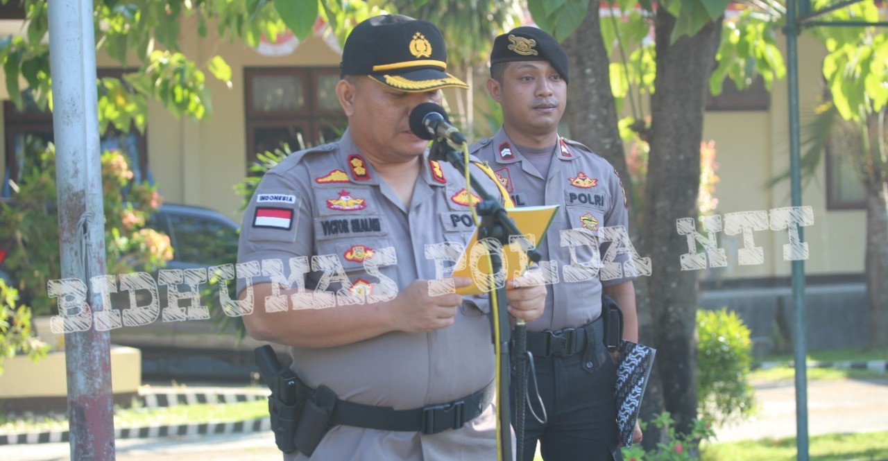 Dalam Rangka Pengamanan Paskah, Kapolres Sumba Timur Pimpin Apel Gelar Pasukan Operasi Semana Santa Turangga 2019