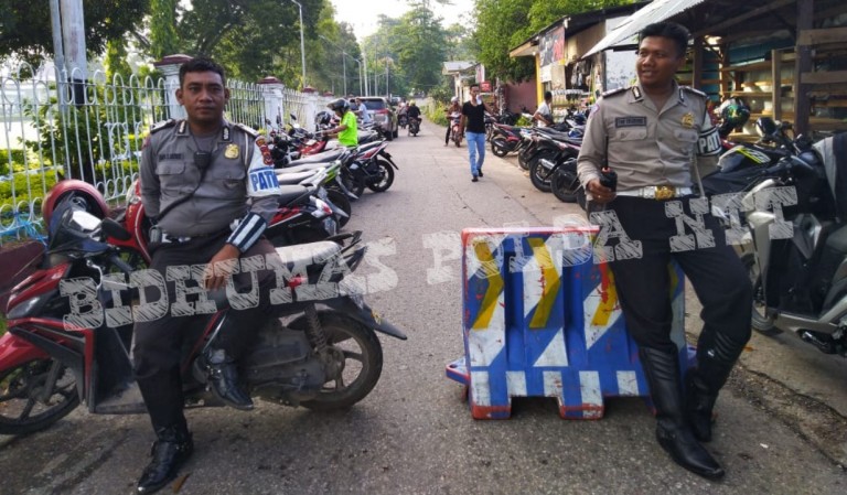 Jalannya CFD, Personel Polres Kupang Kota Lakukan Pengamanan