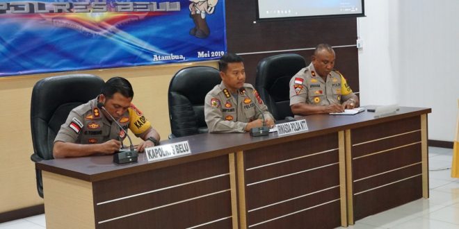 Datangi Polres Belu, Irwasda Polda NTT Cek Pelaksanaan Operasi Keselamatan Turangga 2019