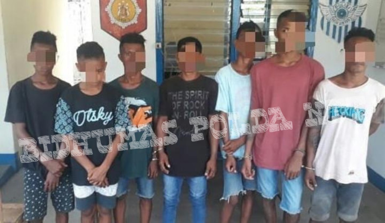 Personel Polsek Waigete Berhasil Amankan Delapan Orang Pelaku Pencurian Pipa Gas di Lokasi PLTMG