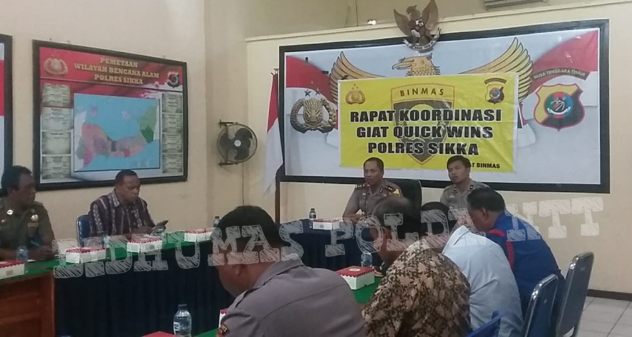 Kapolres Sikka Pimpin Rakor Quick Wins Dalam Rangka Pengamanan Kegiatan Keagamaan