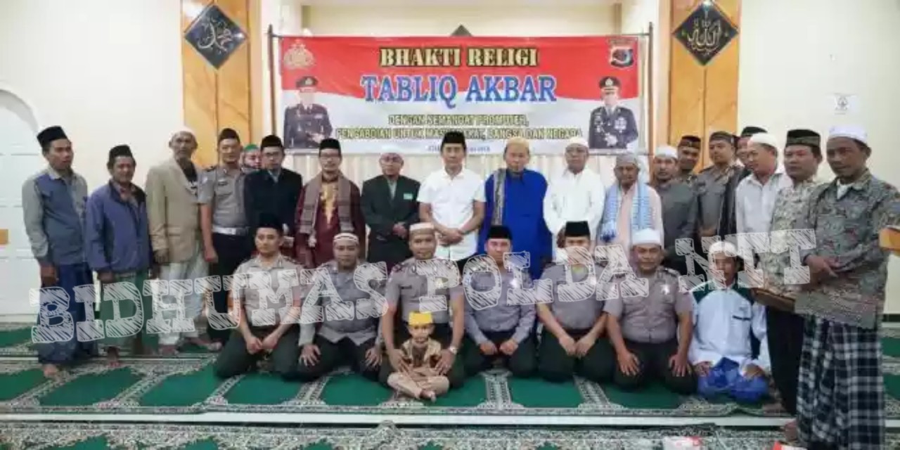 Sambut Hari Bhayangkara Ke-73, Polres Belu Gelar Bakti Religi Berupa Tablig Akbar di Mesjid Al-Muhajirin Atambua