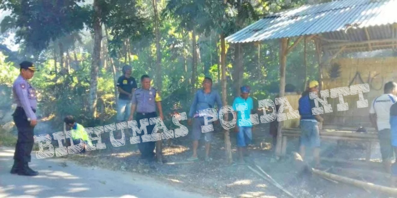 Sambut hari Bhayangkara ke 73, Personel Polres Polsek Loura Sambang Warga dan Kerja Bhakti