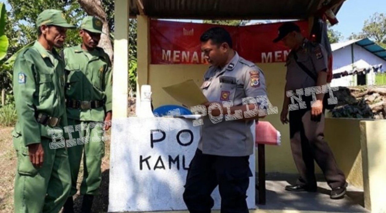 Meriahkan Hari Bhayangkara ke 73, Tim Penilai Lomba Pos Kamling Dari Polres Sikka, Kunjungi Pos Kamling Desa Watutedang