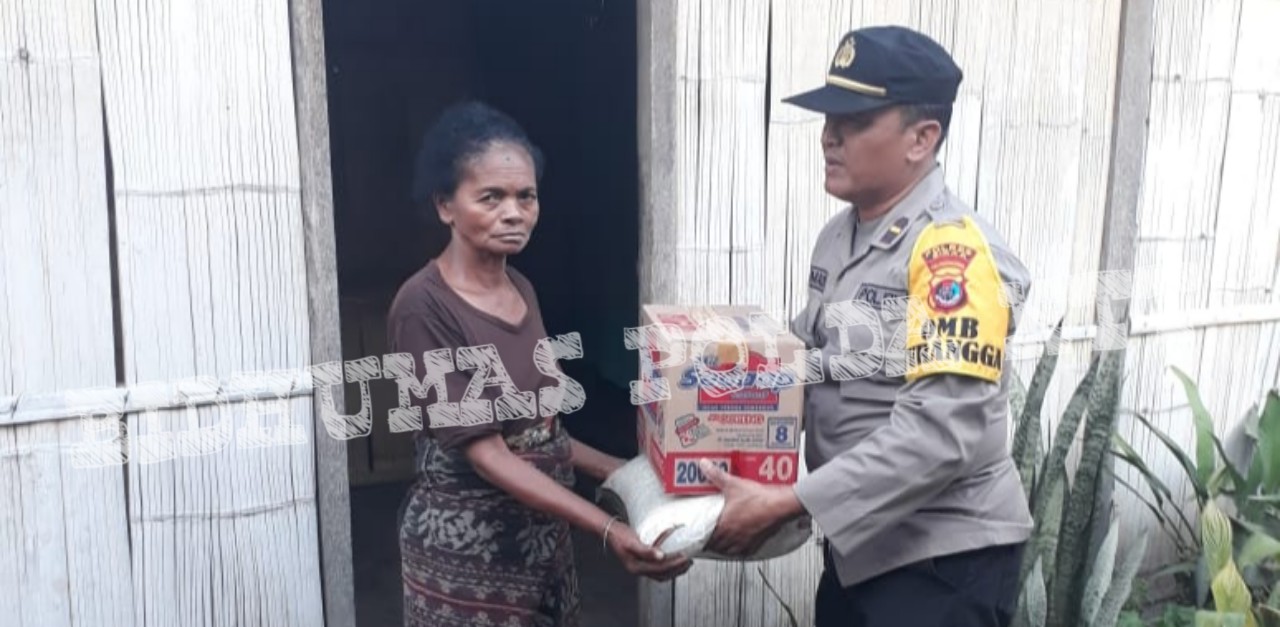 Sambut Hari Bhayangkara Ke 73, Polsek Nelle Gelar Baksos Pada Warga Kurang Mampu