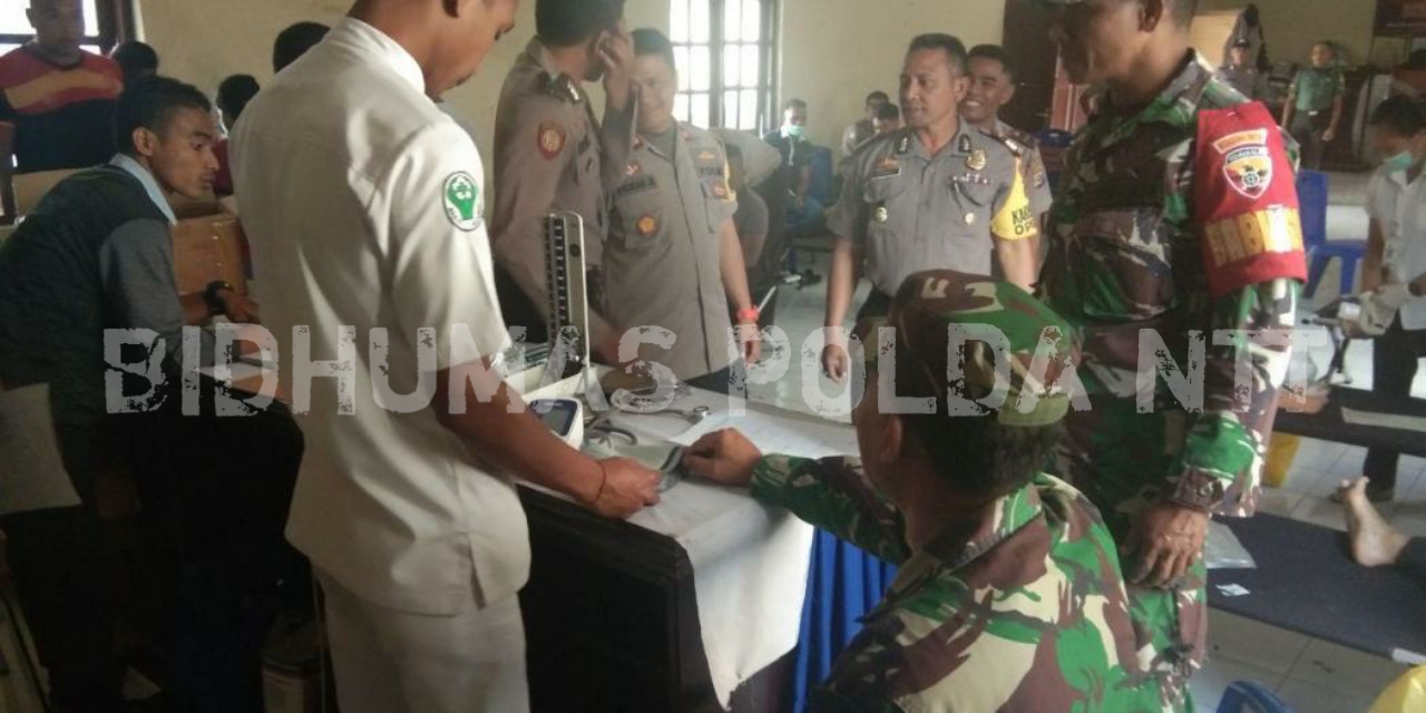 Sambut Hari Bhayangkara ke-73, Polres Sumba Barat Gelar Donor Darah