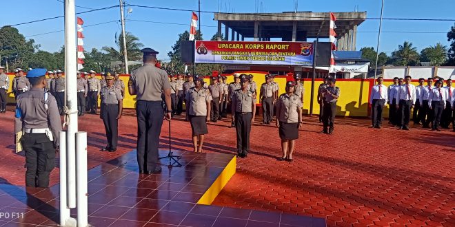 Kapolres TTS Pimpin Upacara Korps Rapor Kenaikan Pangkat