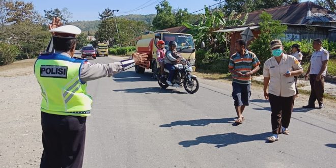 Tertibkan Pengguna Jalan, Sat Lantas Polres TTU Gelar Ops Gabungan Bersama Dispendu