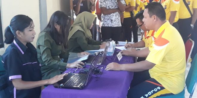 TIM BIDDOKKES POLDA NTT LAKSANAKAN RIKKES BERKALA T.A 2019 KEPADA ANGGOTA DAN PNS POLRES FLOTIM