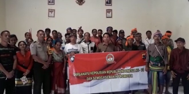 Brigpol Armindo Dampingi 30 Penerima Bantuan Stimulan Perumahan Swadaya (BSPS)