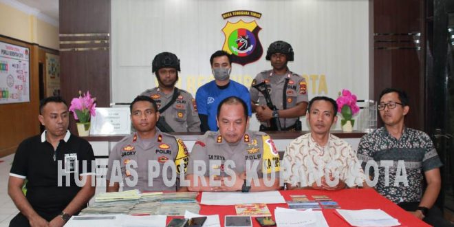 Polres Kupang Kota, Gelar Konferensi Pers Kasus Penipuan dan Penggelapan