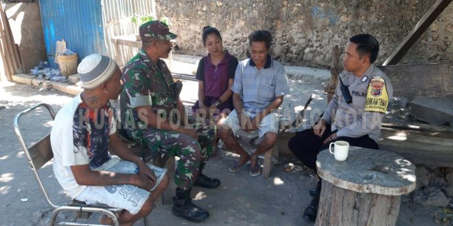 Bhabinkamtibmas Kayu Putih Bersinergi Dengan Babinsa Sambang ke Warga Binaanya