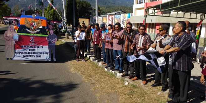 Polres Ende, Melaksanakan Pengamanan Pawai Pembangunan Tingkat Kabupaten