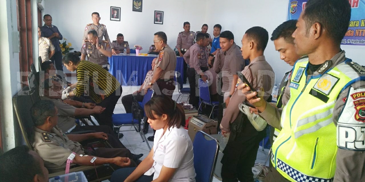 Peringati HUT Lantas Bhayangkara ke-64, Ditlantas Polda NTT Gelar Bhakti Sosial Donor Darah