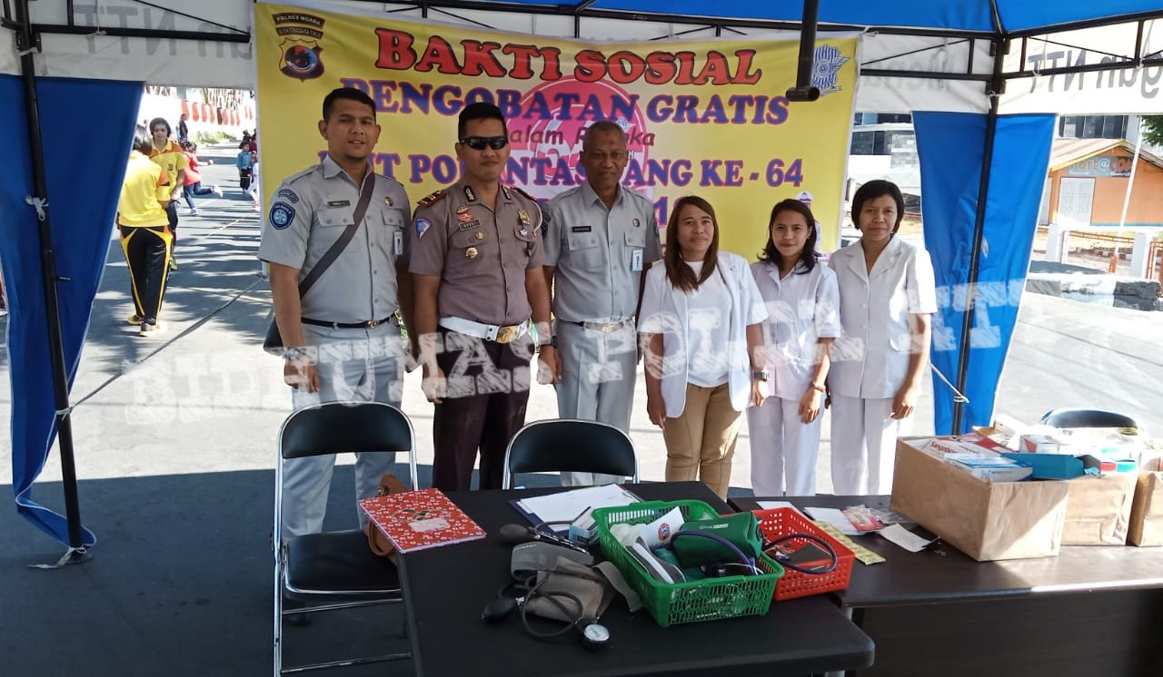 HUT Polantas Ke-64, Polres Ngada Adakan Pengobatan Gratis dan Donor Darah