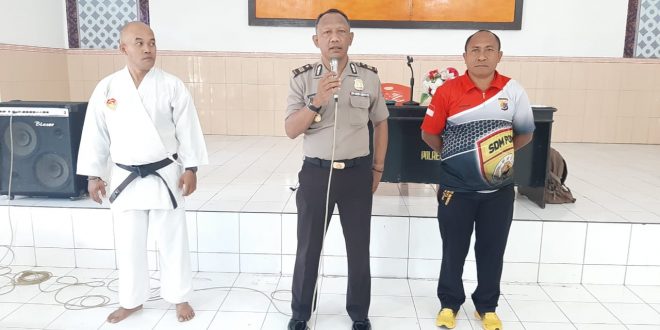 Sebagai Syarat Untuk Naik Pangkat Personil Polres Ende Laksanakan Ujian Bela Diri