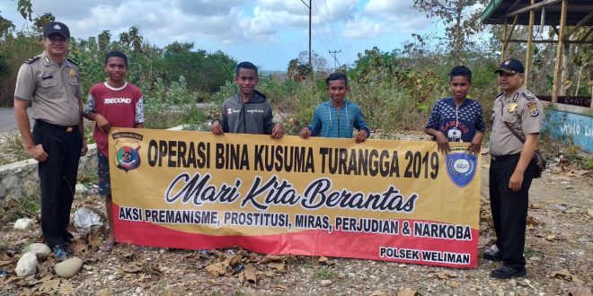 Ops Bina Kusuma 2019, Anggota Polsek Weliman Ajak Pemuda Kakeuktuik Jauhi Penyakit Masyarakat