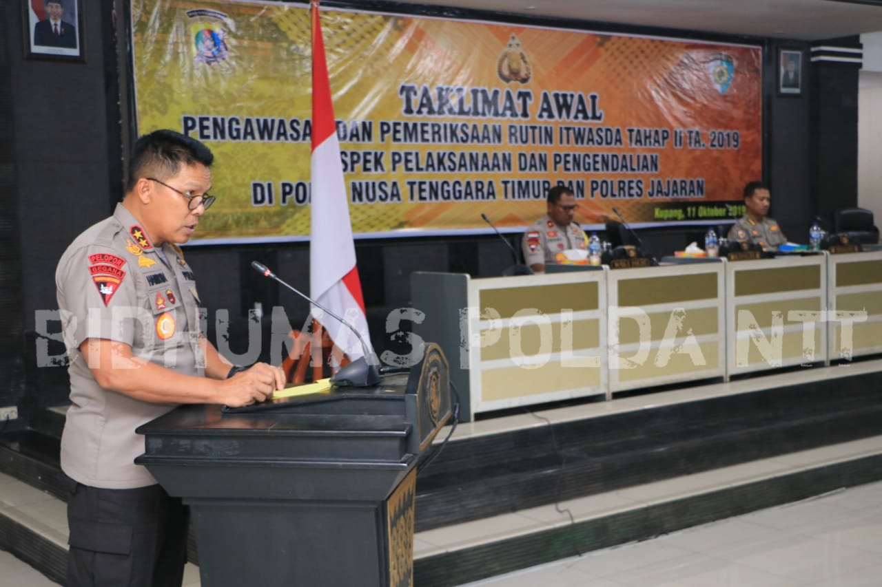 Kapolda NTT Buka Taklimat Awal Wasrik Tahap II Tahun 2019