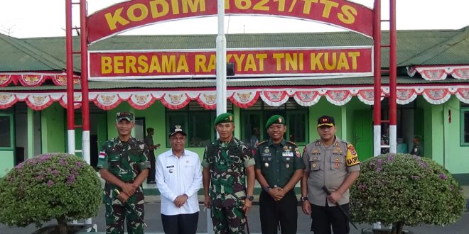 Kapolres TTS Hadiri Kunjungan Pangdam Udayana IX Di Kodim 1621 TTS