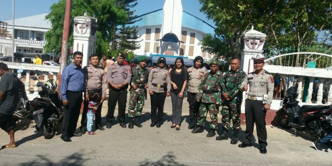 Sinergitas TNI-Polri, Lakukan Pam Bersama Tempat Ibadah