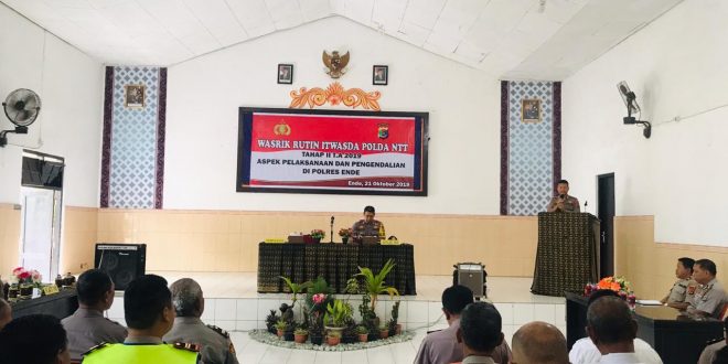 Itwasda Polda NTT Laksanakan Wasrik Tahap II Tahun 2019 di Polres Ende