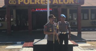 Kapolres Alor Pimpin Apel Siaga Satu dalam Rangka Pelantikan Presiden dan Walpres RI