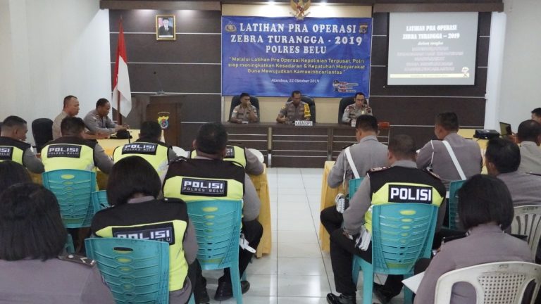 Persiapan Ops Zebra Turangga 2019, Polres Belu Gelar Latihan Pra Operasi