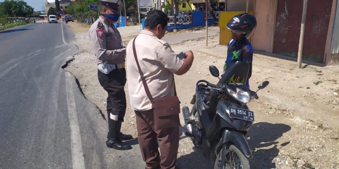 Tekan Pelanggaran Lalulintas, Bersama Instansi Terkait Satlantas Polres TTS Melaksanakan Penertiban Ranmor