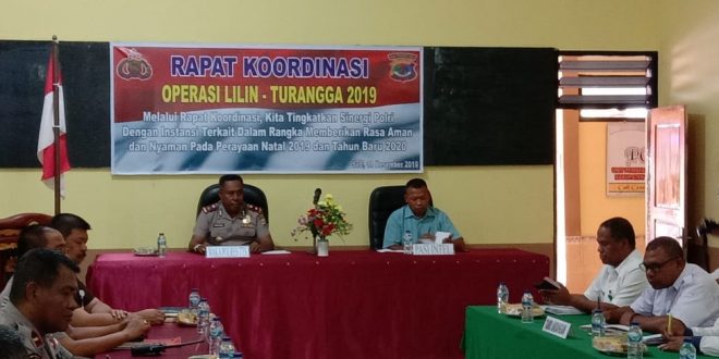 Wujudkan Natal Dan Tahun Baru Yang Aman Kondusif, Polres TTS gelar Rakor bersama Instansi Terkait