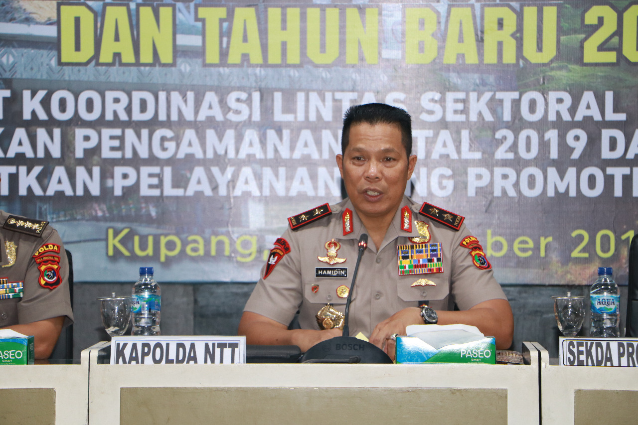 Kapolda NTT Pimpin Rakor Lintas Sektoral Bahas Kesiapan Pengaman Natal 2019 dan Tahun Baru 2020