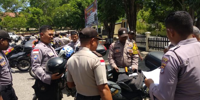 Satbinmas Polres TTU periksa kesiapan personil dan kendaraan bhabinkamtibmas