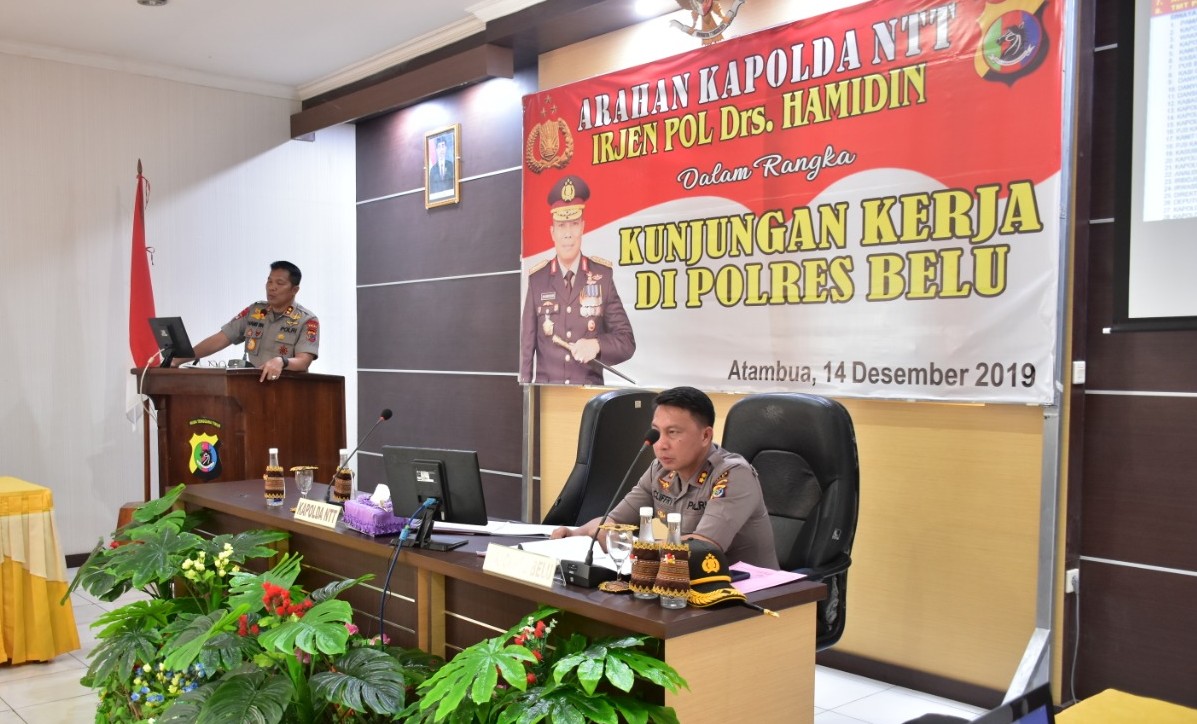 Tatap Muka Bersama Personel Polres Belu, Kapolda NTT : Polri Harus Hadapi Fenomena Globalisasi