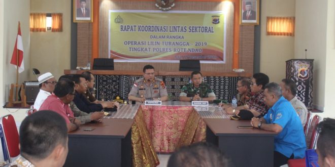 Jelang Natal Dan Tahun Baru,Polres Rote Ndao Gelar Rakor Lintas Sektoral