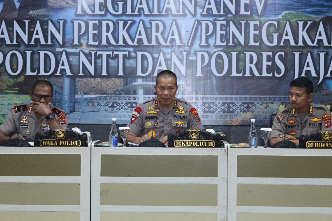 Dalam Rangka Penegakan Hukum Semakin Baik, Kapolda NTT Pimpin Anev bersama Para Penyidik