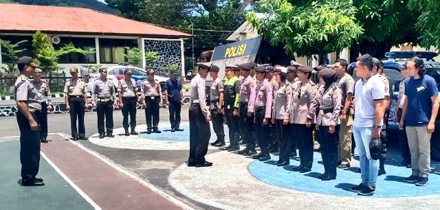 Antisipasi Gangguan Kamtibmas, Polres Flotim Gelar Apel Siaga