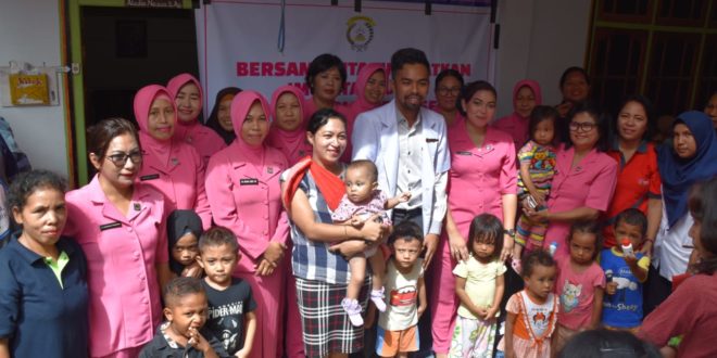 Peduli Kesehatan Anak, Bhayangkari Cabang Mabar Gelar Pelayanan Posyandu Rutin