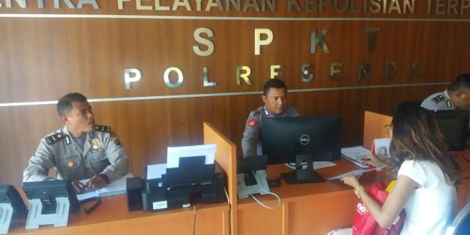 SPKT Polres Ende Berikanan Pelayanan Dengan Motto Senyum, Sapa Dan Salam