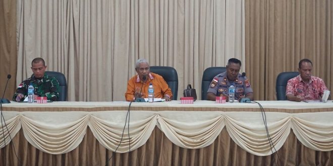 Wakili Kapolres Belu, Wakapolres Hadiri Rapat Pembentukan Gugus Tugas Penanganan Virus Corona