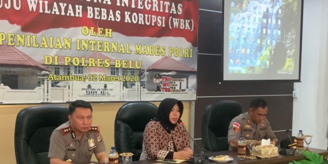 Polres Belu dan TTU Diusulkan Meraih Predikat WBK Tahun 2020 oleh TPI Mabes Polri