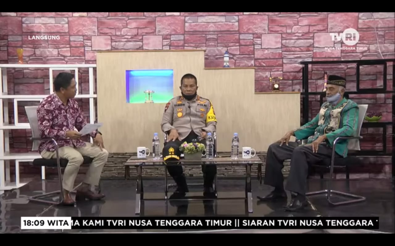 Jadi Narasumber di TVRI, Kapolda NTT : Sebab Garda Terdepan Itu Justru Pada Masyarakat Itu Sendiri